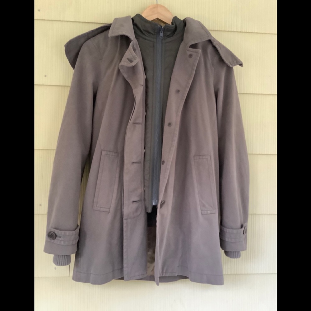 J crew 100% cotton 3 in 1 hoodie coat